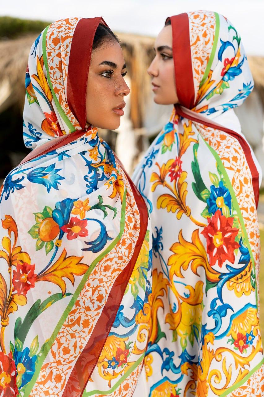 Heritage Bloom- Silk Hijab