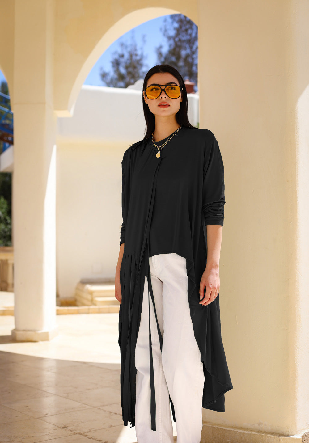 High-low Fringes Top