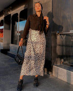 Leopard wrap skirt/ Cover-up