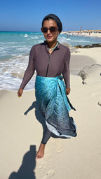 Leopard wrap skirt/ Cover-up