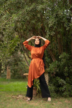 Silk Satin high low Tunic