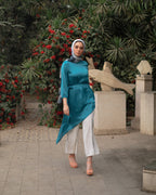 Silk Satin high low Tunic