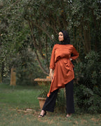 Silk Satin high low Tunic