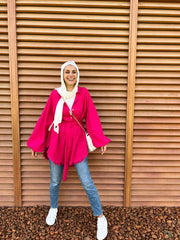 Fushia kokta chemise