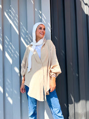 Crinky chemise in BEIGE