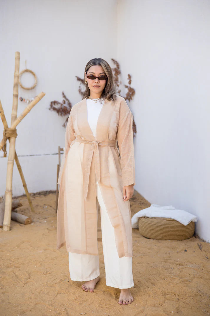 Lighten up kimono in beige