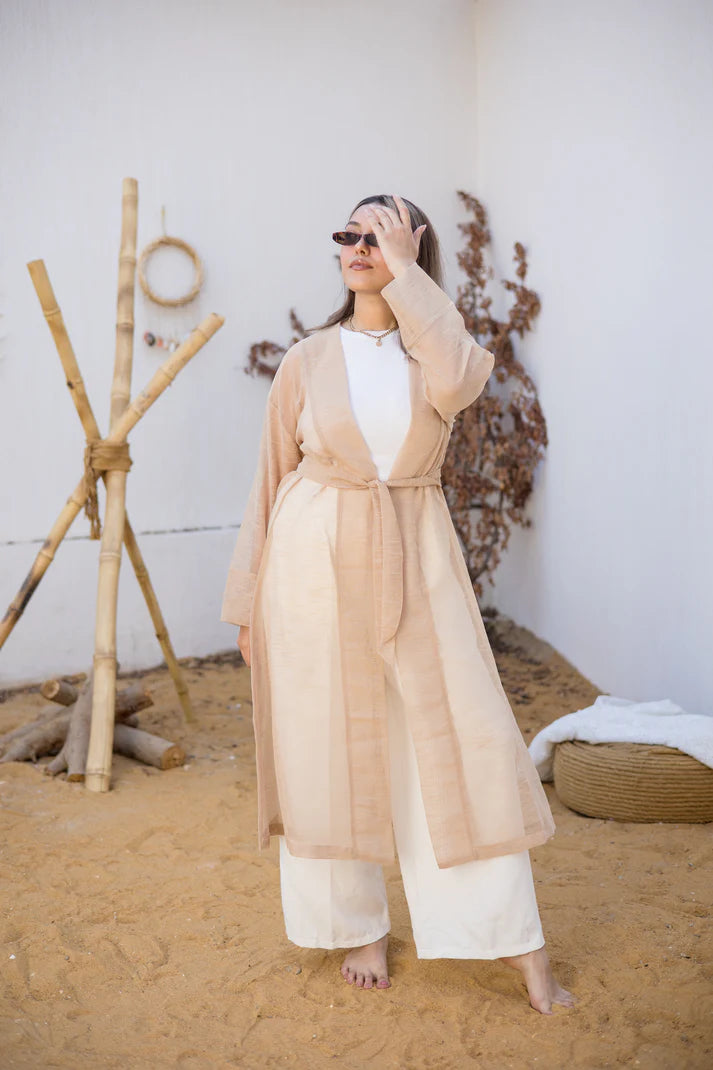 Lighten up kimono in beige