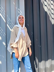 Crinky chemise in BEIGE