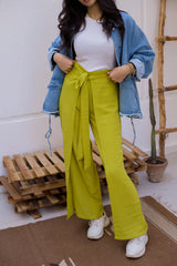 Wrap me pants in Lime green