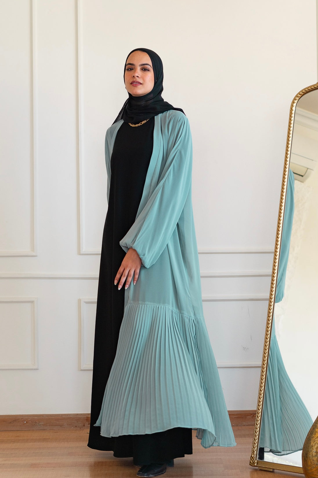 Pleated Hemline Kaftan 022 (Color)