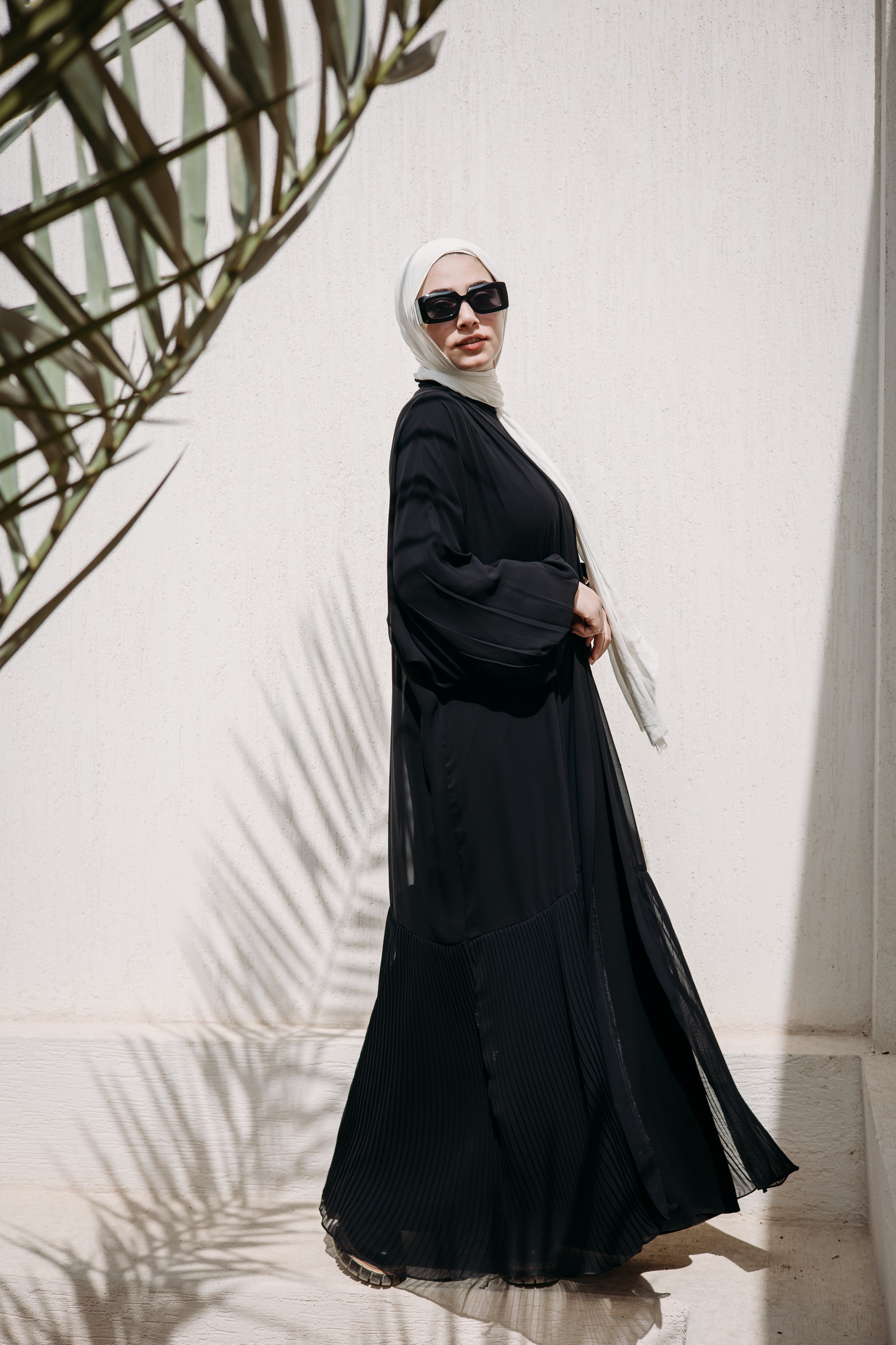 Pleated Hemline Kaftan 022