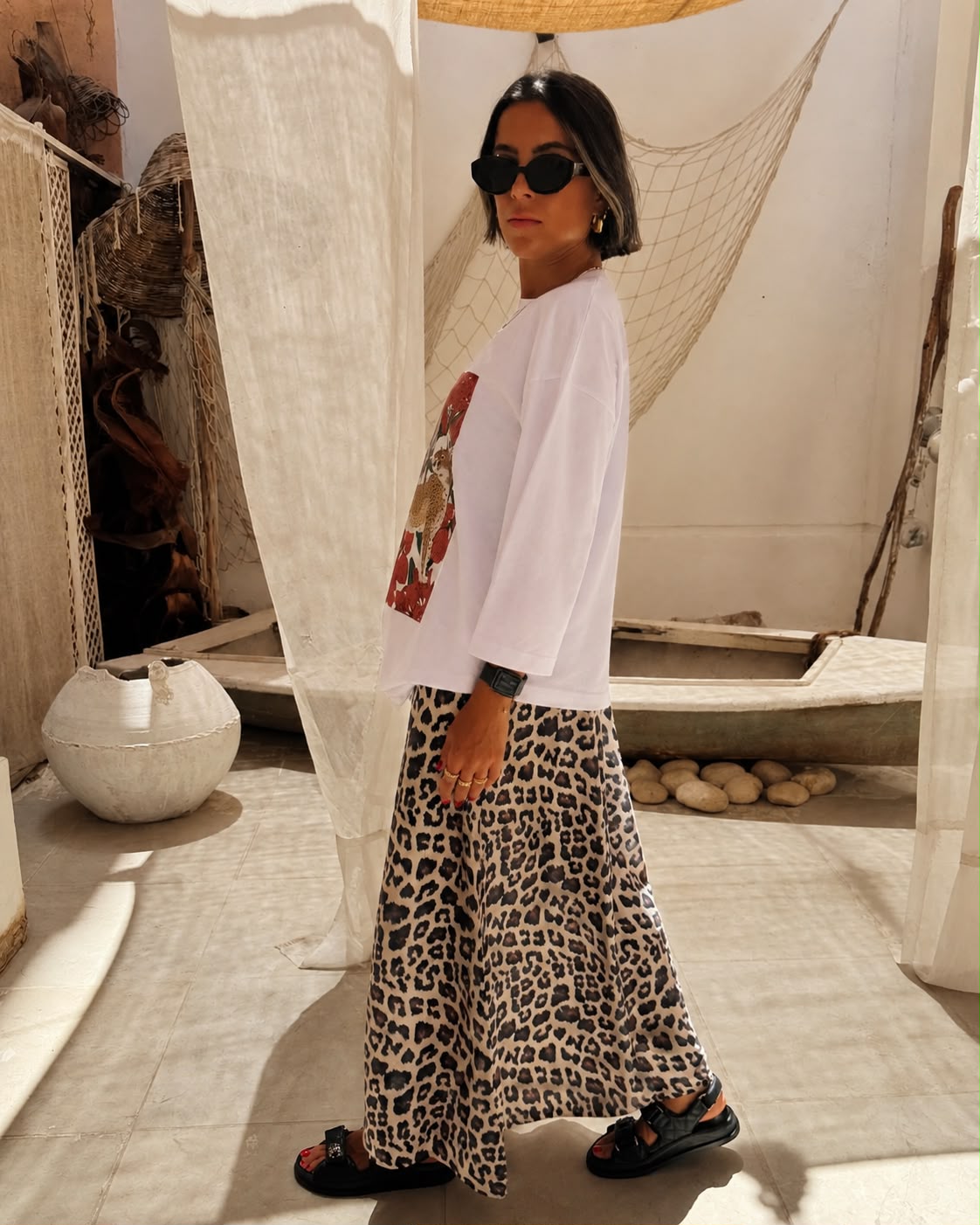 white leopard set