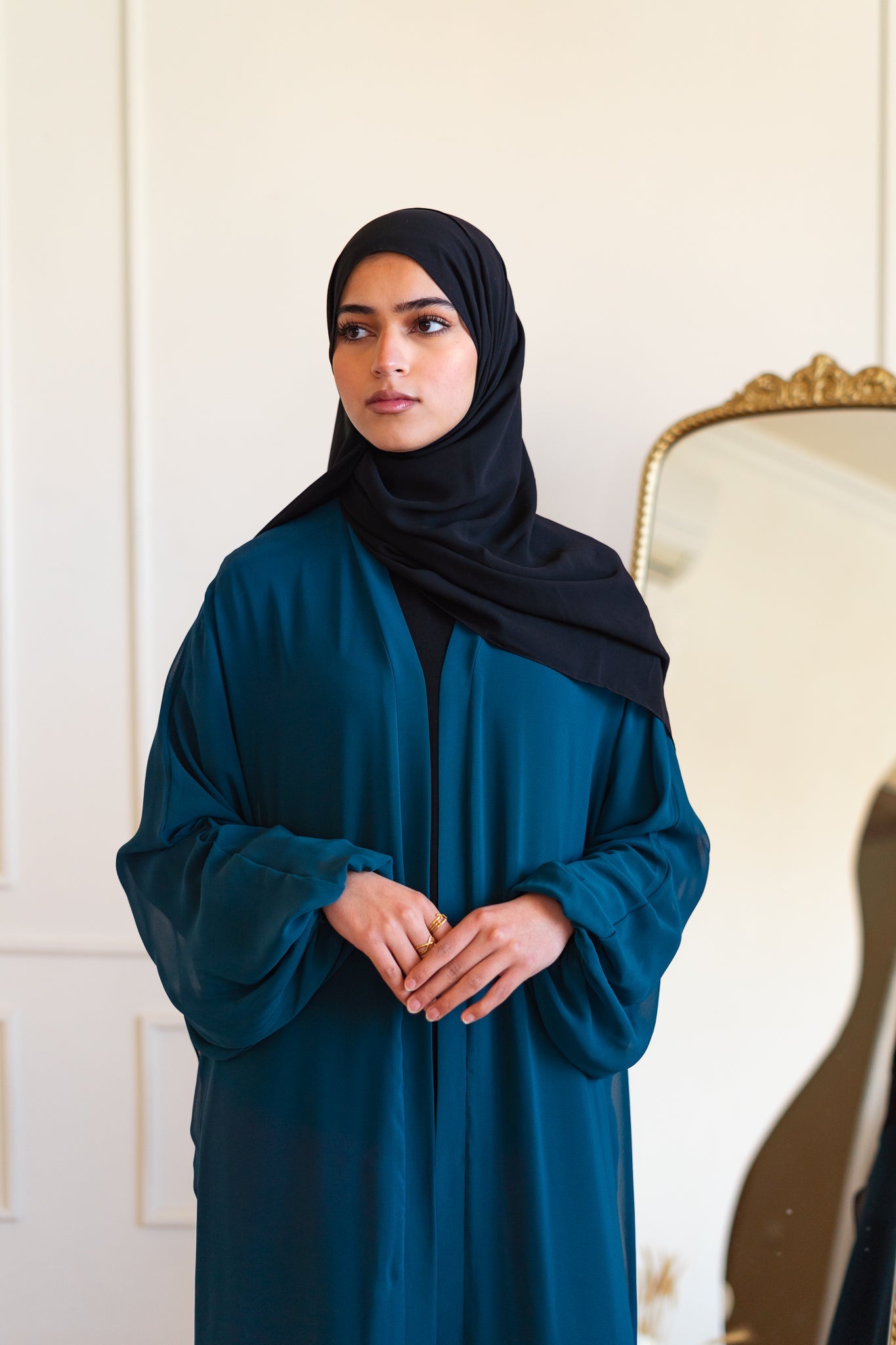 Pleated Hemline Kaftan 022 (Color)