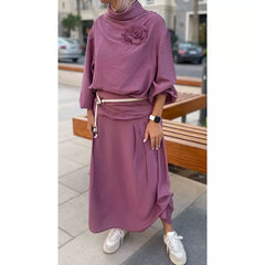 Purple boho skirt
