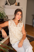 Knotted with Love Vest in Beige
