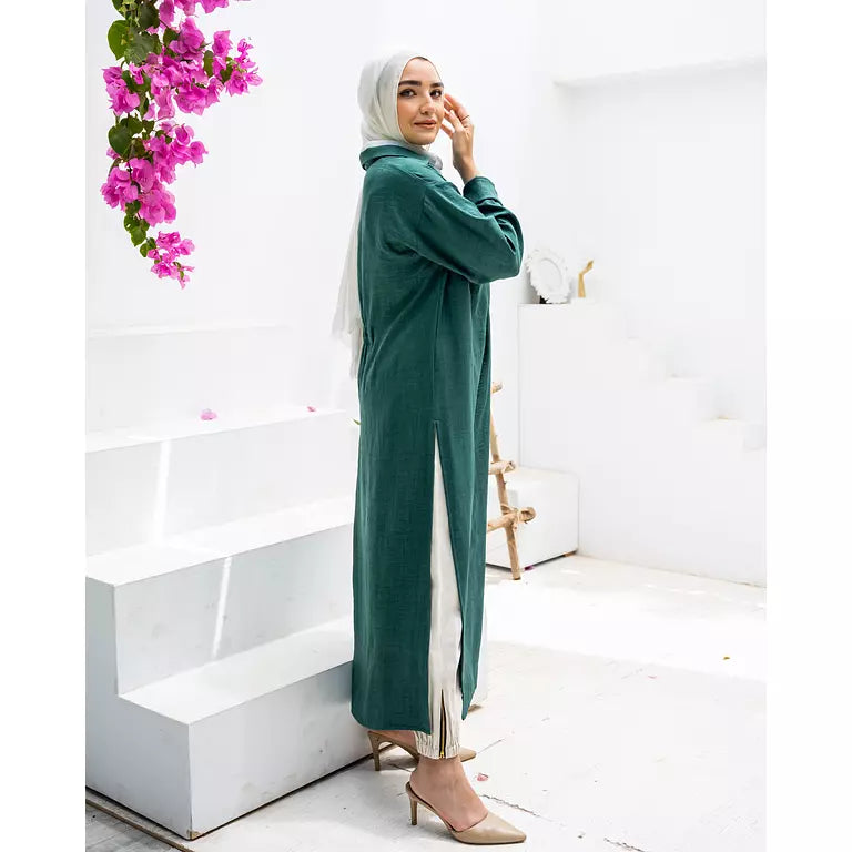 Green knot dress