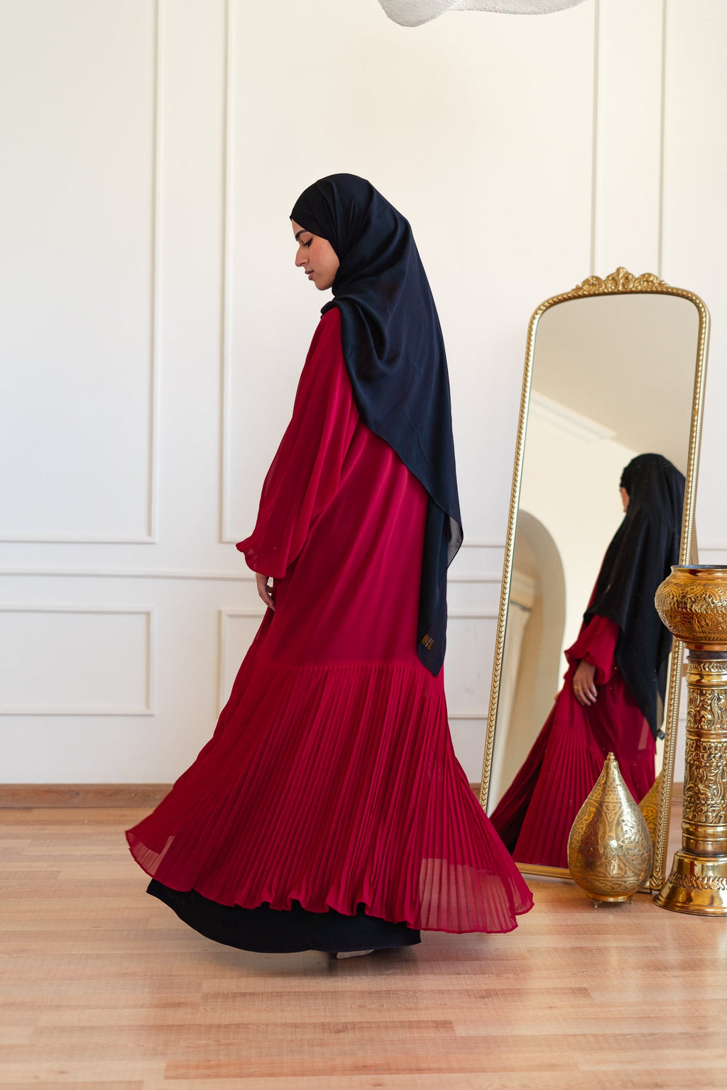 Pleated Hemline Kaftan 022 (Color)