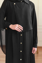 Noir Gold Abaya 040
