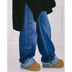 upside down denim pants