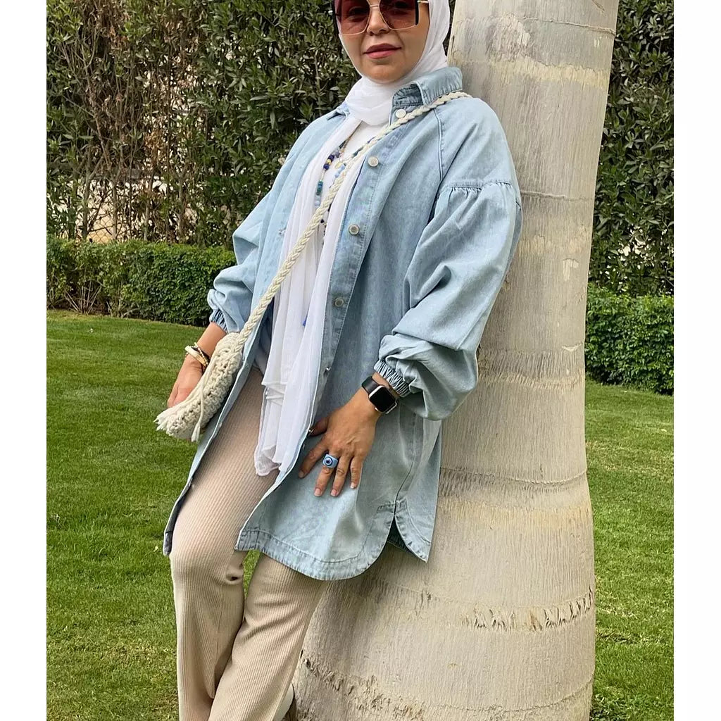 Blue denim shirt