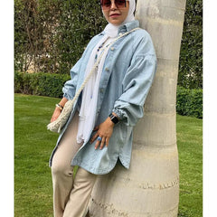 Blue denim shirt