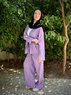 Essential linen Set-Lilac