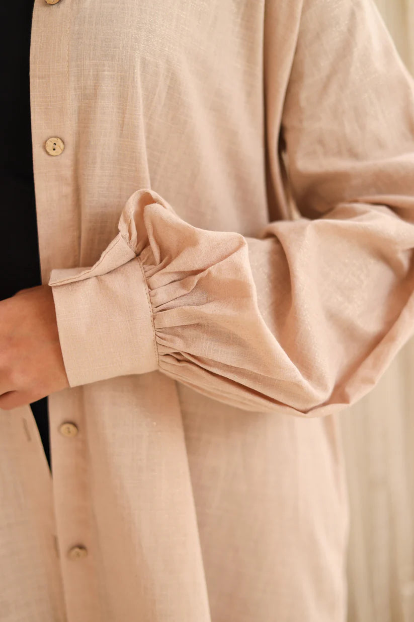 Shiny Shirt-Beige