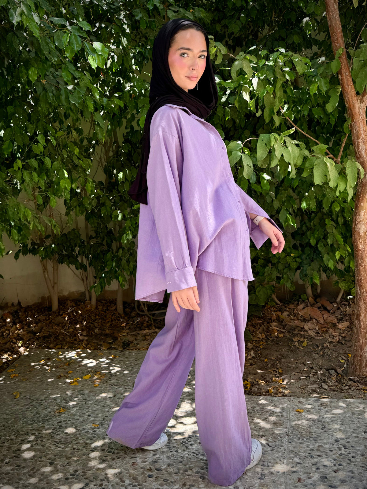 Essential linen Set-Lilac