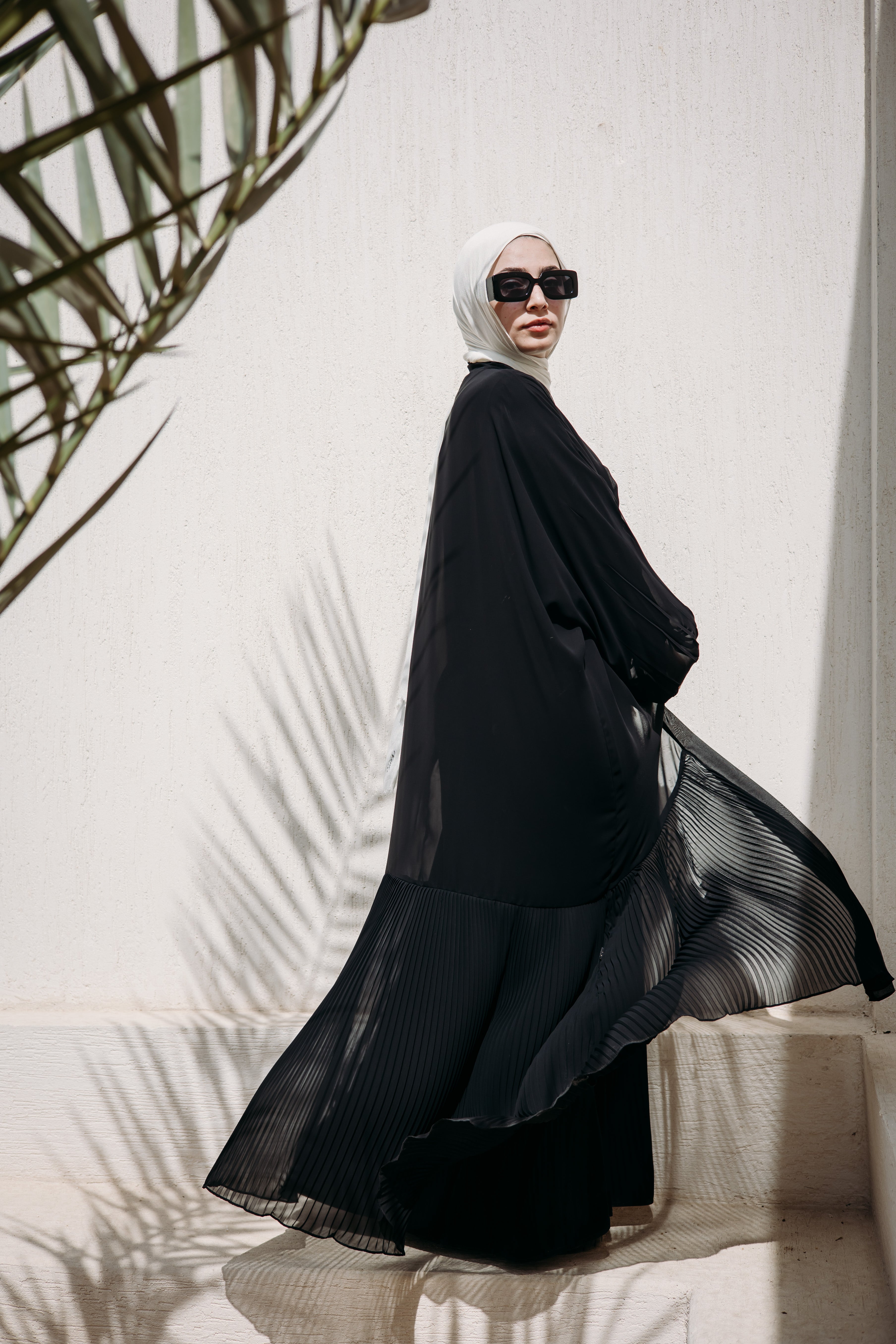 Pleated Hemline Kaftan 022