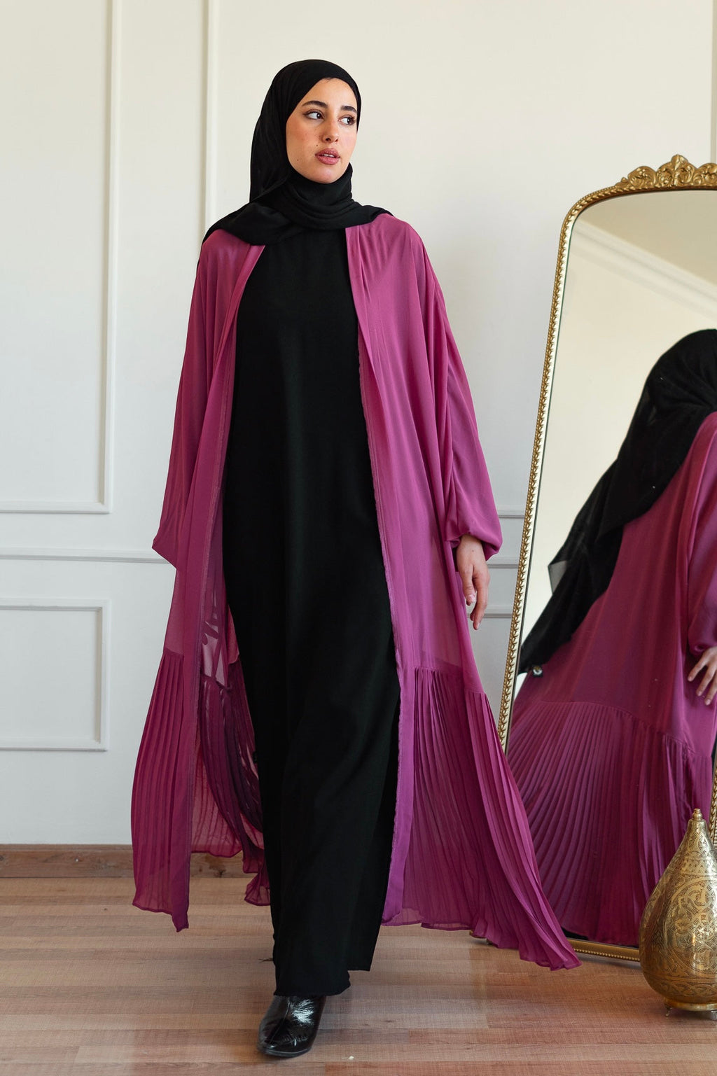 Pleated Hemline Kaftan 022 (Color)