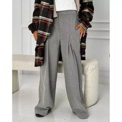 wool wide leg pants