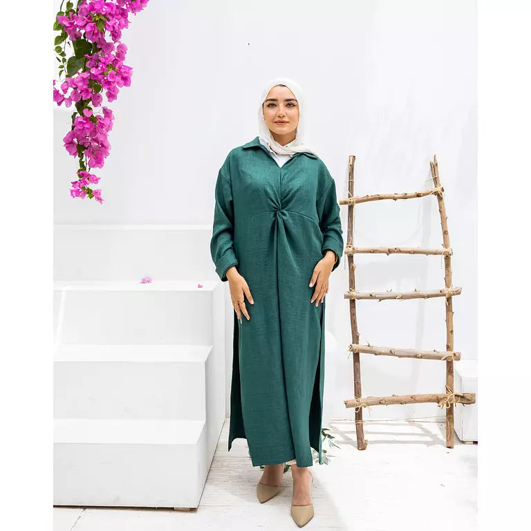 Green knot dress