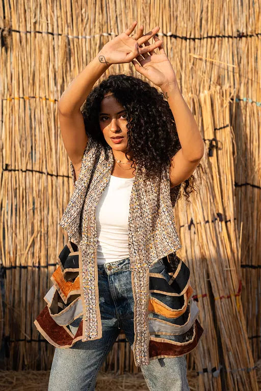 Nomad vest in bronze beige