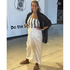 white wrap skirt
