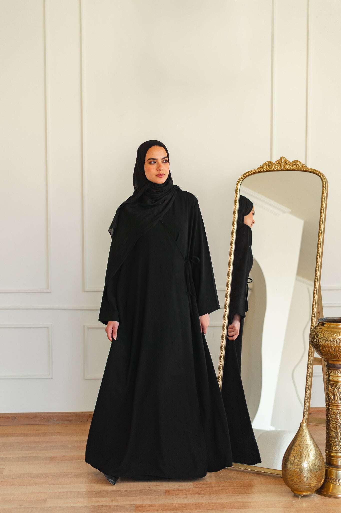 Bow Wrap Abaya 039